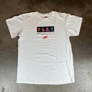 Vintage 90s Nike P.L.A.Y. white tee Size women's XL